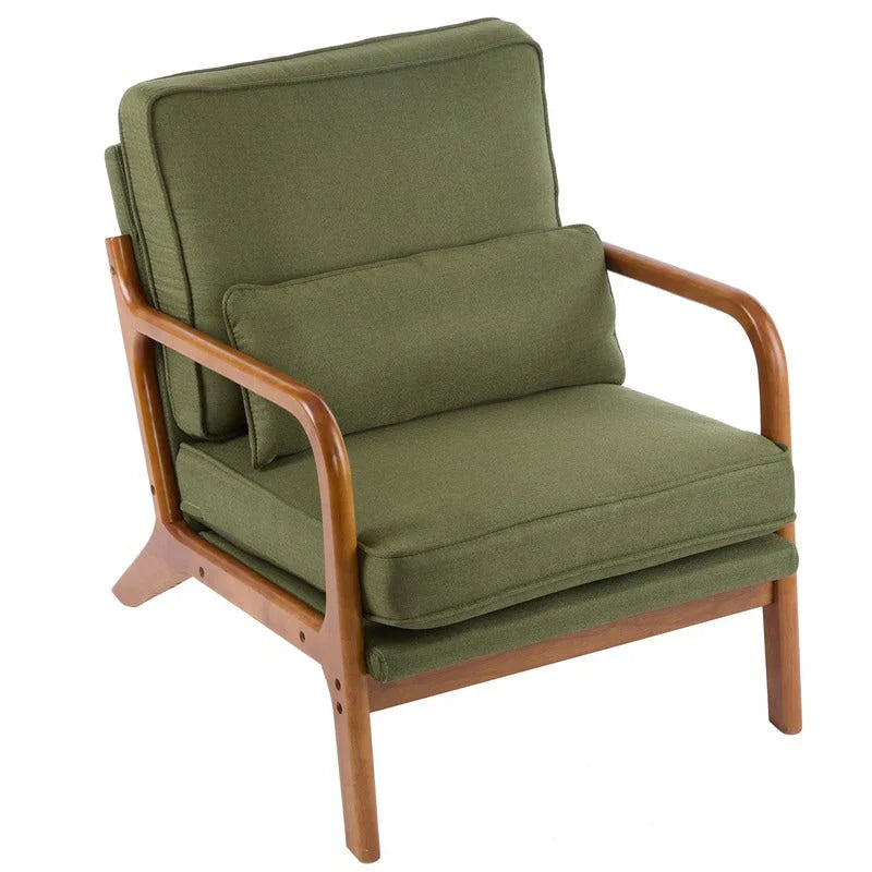 Moderner gepolsterter Akzentstuhl im Mid-Century-Stil