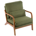 Moderner gepolsterter Akzentstuhl im Mid-Century-Stil