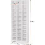 Tribesigns 10-Tier Shoe Storage Cabinet with 30 Cubbies