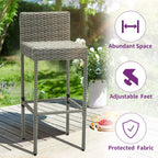 Ensemble de bar Moasis en résine tressée pour extérieur, 5 pièces – 5 pièces