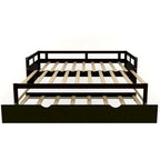 Ausziehbares Tagesbett mit Ausziehbett, hölzernes Tagesbett mit Ausziehbett