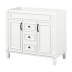 Meuble-lavabo moderne de salle de bains de 36 po avec vasque sur plan, armoire à miroir, 2 portes et 2 tiroirs