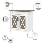 Key-West-Sekretärschreibtisch mit Aufbewahrungsschrank von Bush Furniture