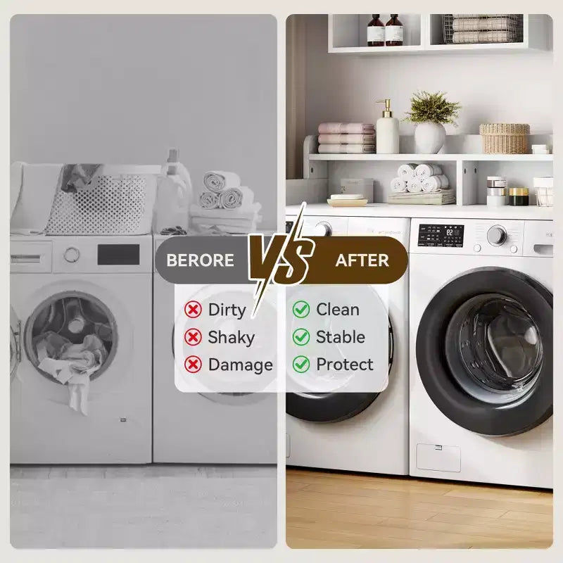 Wood Washer and Dryer Topper, 54 Laundry Countertop with 2-Tier Storage Shelf, Anti-Slip Work Surface with Guardrails for Laundry Organization