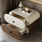 Modern Two-Tone Bedside Table with Storage Drawers
