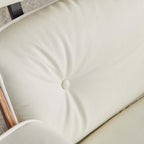 Leren loungefauteuil in mid-century-modern stijl, relaxfauteuil