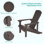 Bonosuki weerbestendige Adirondackstoelen van hout voor buiten, set van 4