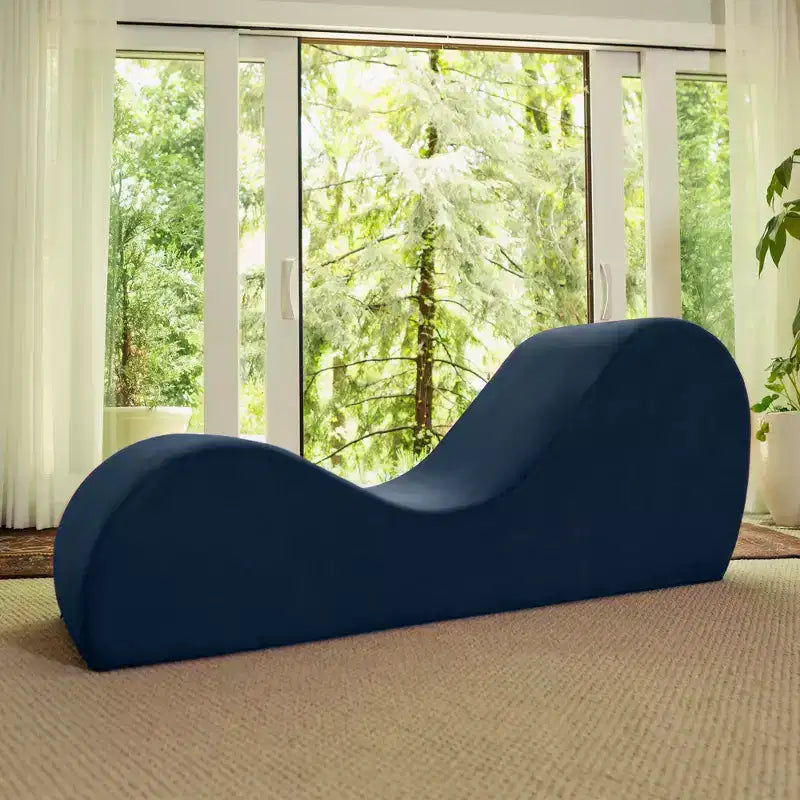 Chaise longue Avana élégante pour le yoga - Fabriquée aux États-Unis - Idéale pour les étirements, la relaxation, l’exercice et plus encore, 60D x 18W x 26H pouces, gris clair