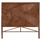 Tête de lit indépendante en rotin Elettra pour lit king-size de bali & pari : fabriquée à la main, sans assemblage, design bohème