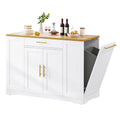 Îlot de cuisine roulant Moasis de 53 pouces, meuble de rangement, chariot de cuisine portable et mobile