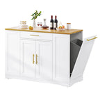 Îlot de cuisine roulant Moasis de 53 pouces, meuble de rangement, chariot de cuisine portable et mobile