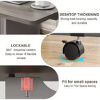 Table à manger pliante pour la cuisine, table à manger peu encombrante, table de cuisine extensible à abattants avec 6 roulettes pour petits espaces