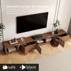 Meuble TV moderne rétractable et extensible avec 4 tiroirs, jusqu’à 103 pouces – 78.54P x 15.74L x 13.78H