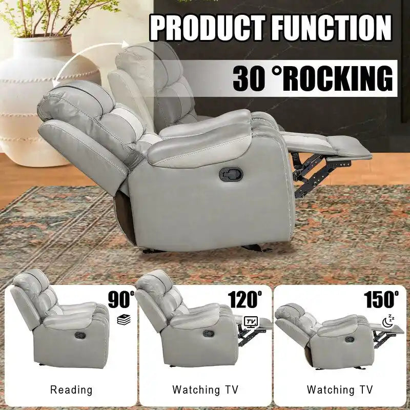 Ruime relaxfauteuil van kunstleer in Amerikaans design voor de woonkamer