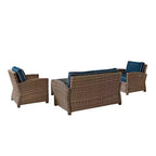 Ensemble de conversation 4 pièces Bradenton en résine tressée pour extérieur – Crosley