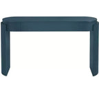 Merax Modern Oval-Top Console Table with Fluted Curved Legs & Dual Hidden Drawers