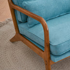 Moderner gepolsterter Akzentstuhl im Mid-Century-Stil