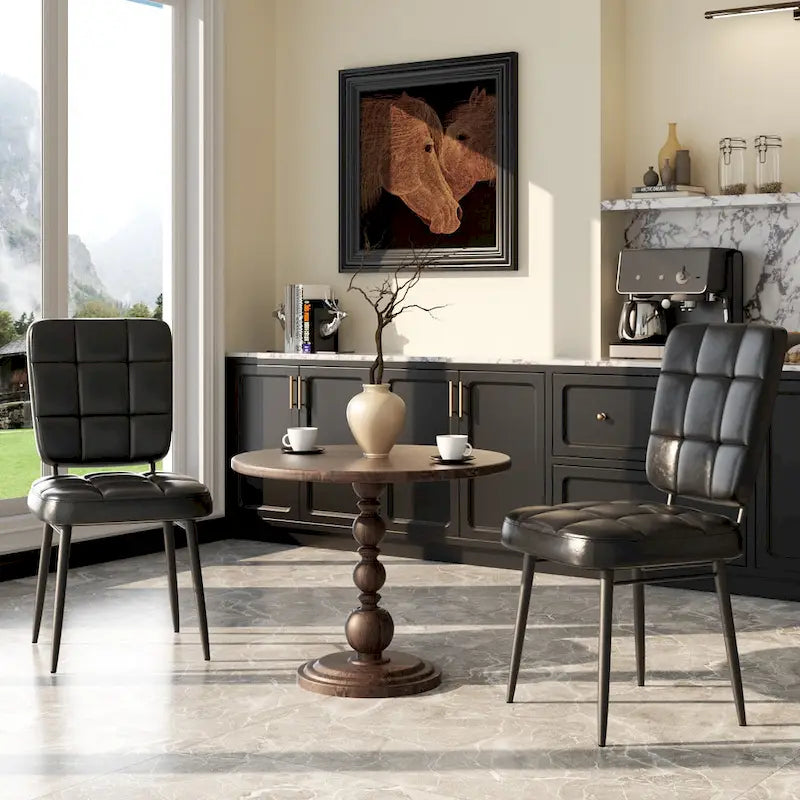 Modern Dining Chairs Set of 2/4/6/8, Upholstered Kitchen Chairs with Thick Cushion for Dining Room