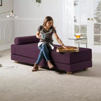 Tagesbett / ausklappbares Schlafsofa in Queen-Size – Microvelours