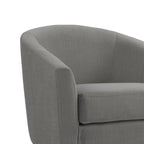 Ensemble de 2 fauteuils club modernes en lin, style tonneau