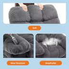 Manueller Relaxsessel, ergonomischer Relaxsessel aus atmungsaktivem Stoff mit Seitentaschen, Einzelsessel, geeignet für Wohnzimmer und Schlafzimmer
