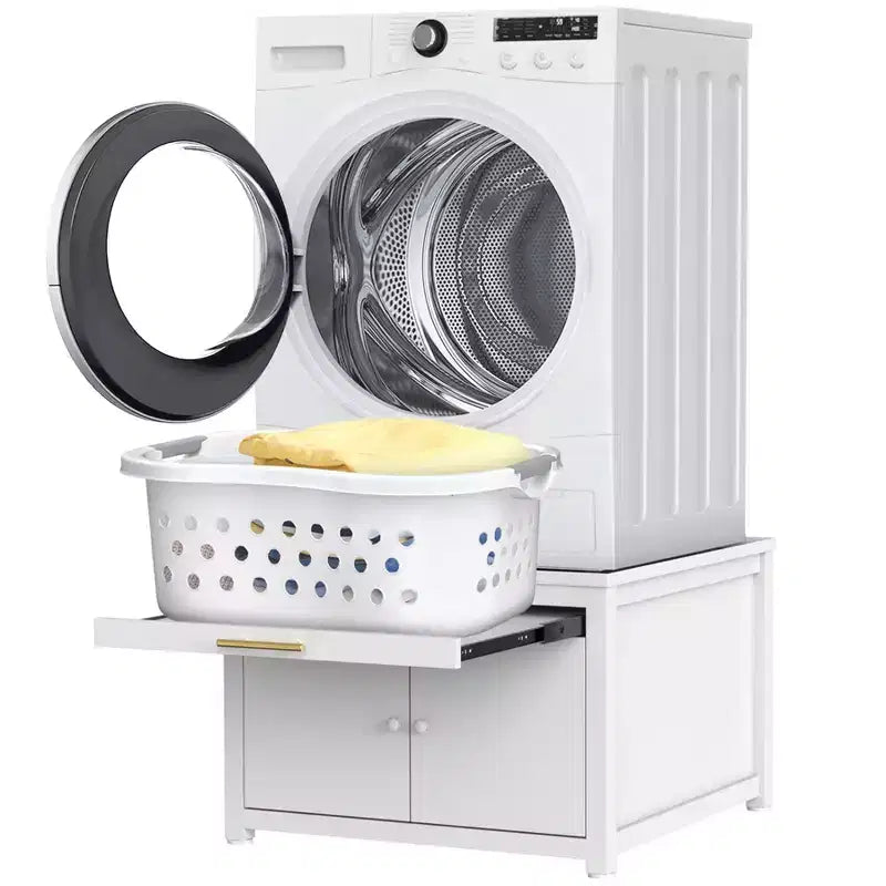 Black / White Heavy-Duty Metal Washer & Dryer Pedestal Stand ?C Single Unit, Anti-Vibration