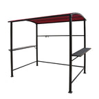 Buitenpaviljoen met grilloverkapping van 5 ft x 8 ft, stalen frame, barbecuebeschutting
