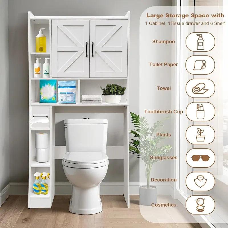 Aufbewahrungsschrank über der Toilette, wasserdichte Badregale