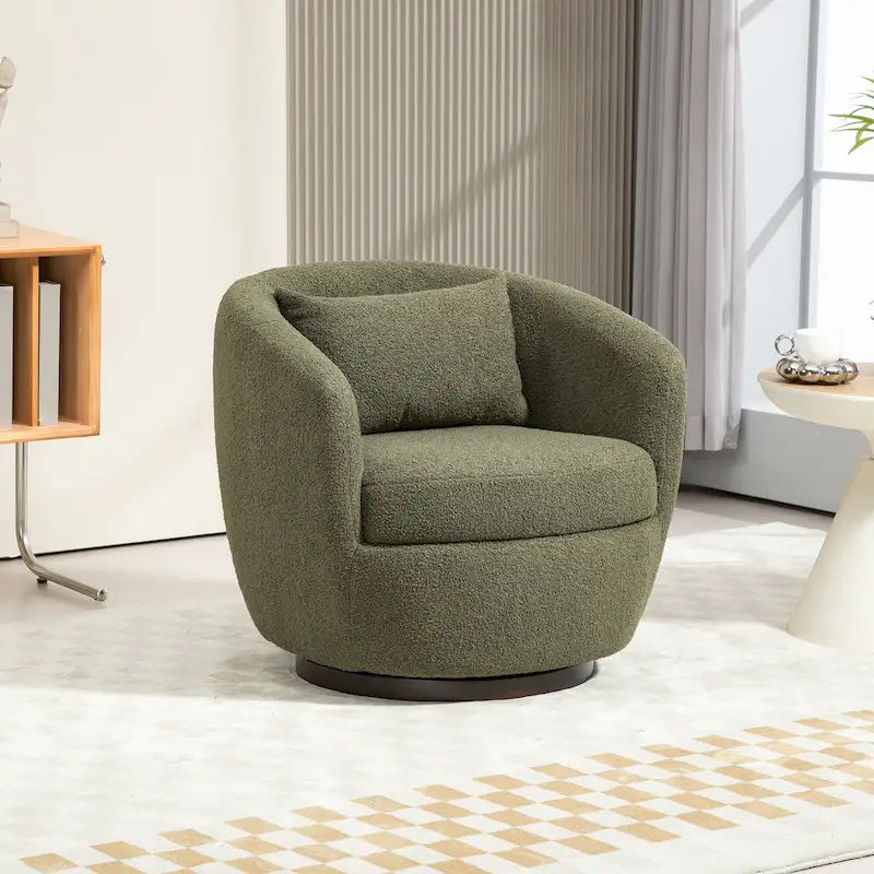 Gepolsterter drehbarer Clubsessel mit Stauraum, moderner Beistellsessel für Wohnzimmer, Schlafzimmer, Büro oder Leseecke