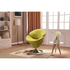 Manhattan Comfort Set of 4 Tulip Swivel Accent Chair Orange/Yellow: Velvet Upholstery, No Assembly Required