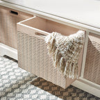 SAFAVIEH Fiorello 3-Drawer with Cushion Storage Bench - 47.3 W x 15 L x 19 H - 47Wx15Dx19H