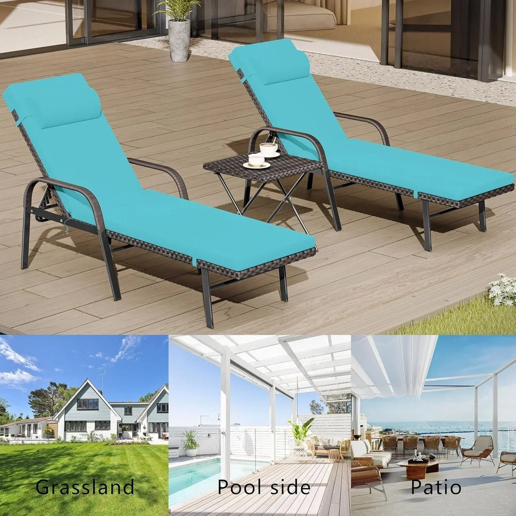 Kullavik 3-teiliges Outdoor-Loungesessel-Set