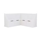 Tobin Traditional Solid Wood Backless Storage Corner Nook Breakfast Bench Cushion White - Linon