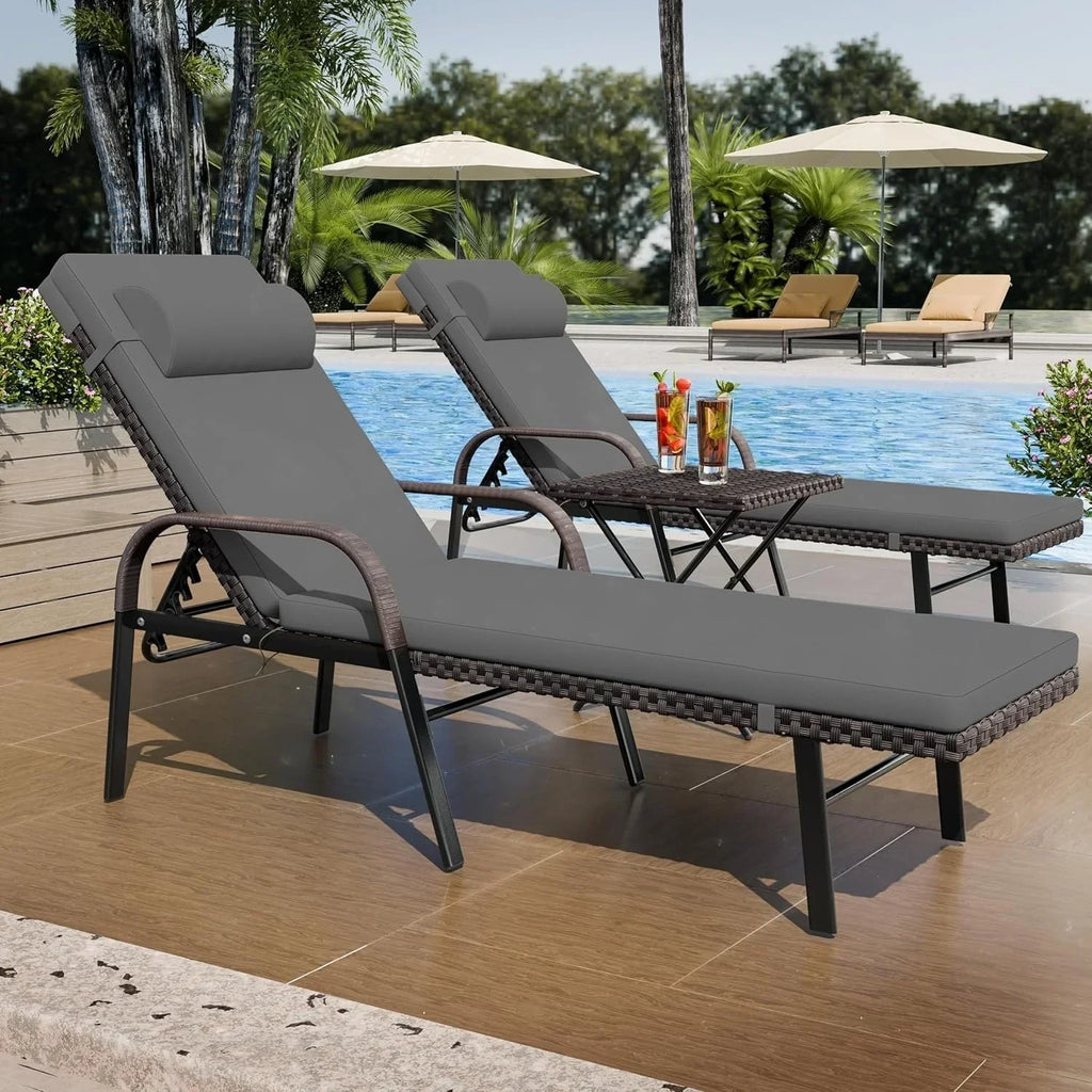 Kullavik 3-teiliges Outdoor-Loungesessel-Set