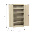 Edsal vrijstaande stalen kast, 36B x 18D x 72H, beige