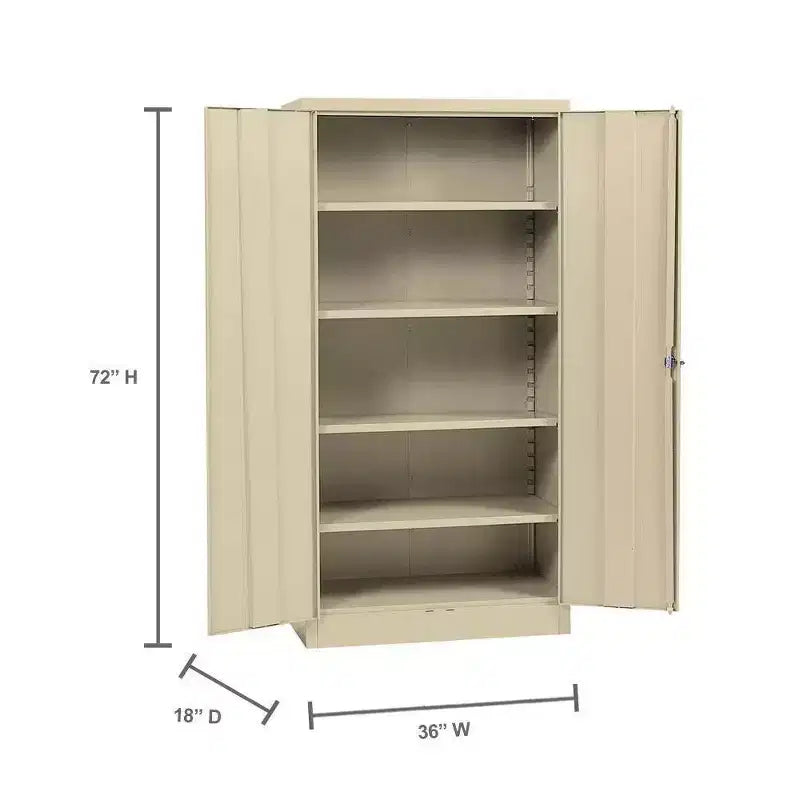 Edsal vrijstaande stalen kast, 36B x 18D x 72H, beige