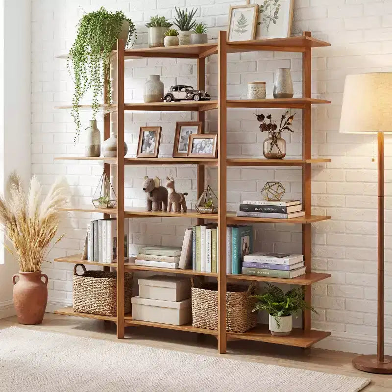 Christopher Knight Home Elliot modernes Bücherregal aus Holz mit 6 offenen Ebenen zur Aufbewahrung und Präsentation