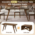 2-in-1-Couchtisch, ausziehbarer Esstisch, höhenverstellbarer Tisch für Zuhause und Büro, platzsparend – ModernLuxe