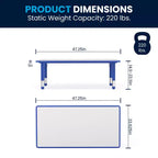 Ensemble table d’activités rectangulaire réglable en hauteur en plastique Emma and Oliver, 23,625 l x 47,25 L, avec 6 chaises