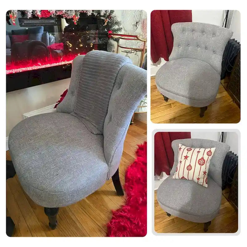 Comfortabele accentstoel zonder armleuningen voor de woonkamer