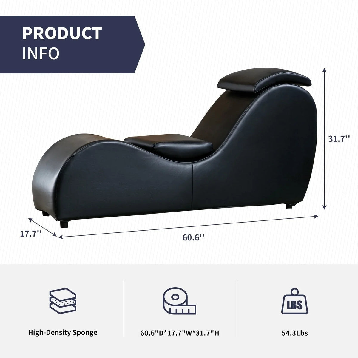 Mixoy Indoor Yoga Chair,Curved Yoga Chaise Lounge Chair for Adults Stretching Exercising Relaxing