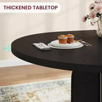 Table à manger ronde extensible de 47 à 63 po pour 4 à 8 personnes, table de cuisine extensible en bois de style champêtre avec structure en métal, table ovale gain de place pour appartement, gris rétro