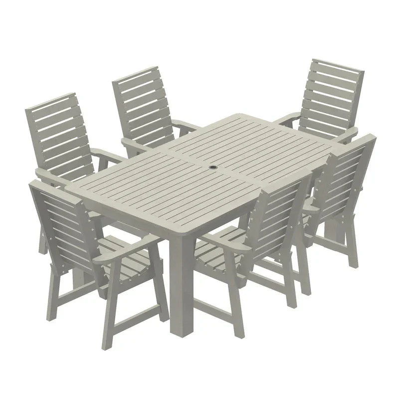 HIGHWOOD PROFESSIONAL 7-teiliges Garten-Ess-Set 42x72
