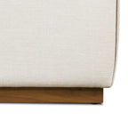 Pouf Poly & Bark Jarmo avec table en noyer réglable – véritable cuir italien pleine fleur