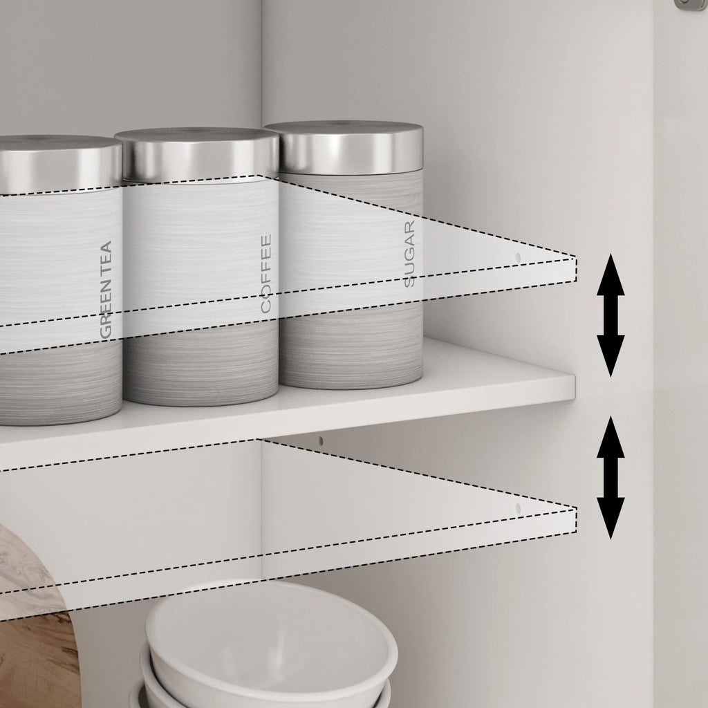 59,1-inch wit buffetdressoir, modern uit het midden van de eeuw, eigentijds, gelakt