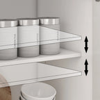 59,1-inch wit buffetdressoir, modern uit het midden van de eeuw, eigentijds, gelakt
