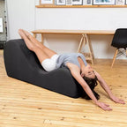 Avana elegante chaise longue voor yoga - Gemaakt in de VS - Ideaal voor stretchen, ontspanning, sporten en meer, 60D x 18W x 26H inch, lichtgrijs