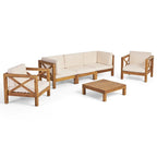 Brava 6-teiliges Outdoor-Set aus Akazienholz von Christopher Knight Home