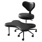 Pinmoco ergonomischer Bürostuhl mit gekreuzter Sitzfläche, höhenverstellbarer Meditationsstuhl, um 360° drehbar, Lordosenstütze, Arbeits- und Bürostuhl, ADHD-Stuhl