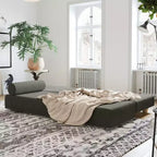 Tagesbett / ausklappbares Schlafsofa in Queen-Size – Microvelours
